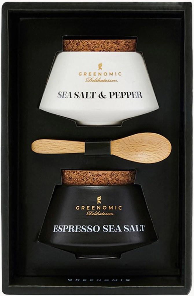 Set di miscele di spezie Espresso Salt e Sea Salt & Pepper, set da 4