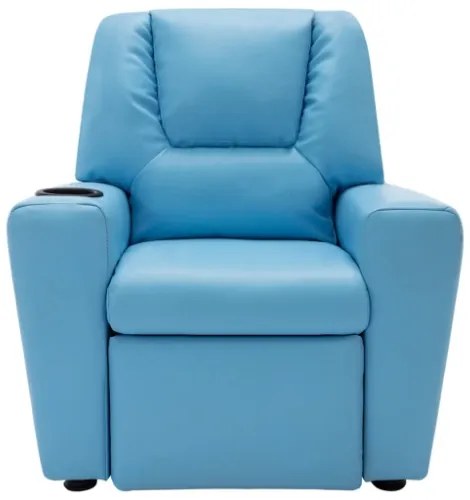 Poltrona Reclinabile per Bambini in Similpelle Blu