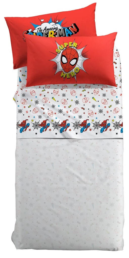 Completo Lenzuola in Cotone Spider-man Superhero Piazza e