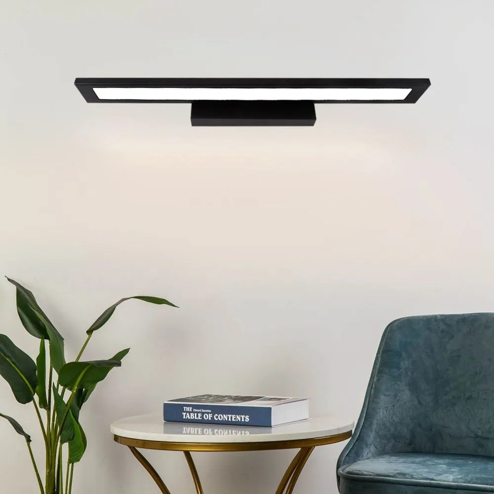 LAMPADA DA MURO DA BAGNO LED SOPRA SPECCHIO 80CM APP841-1W FLAT BLACK