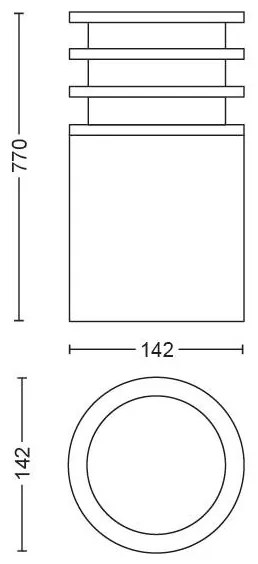 Philips 17403/93/P0 - LED Lampada dimmerabile Hue LUCCA 1xE27/9,5W/230V IP44