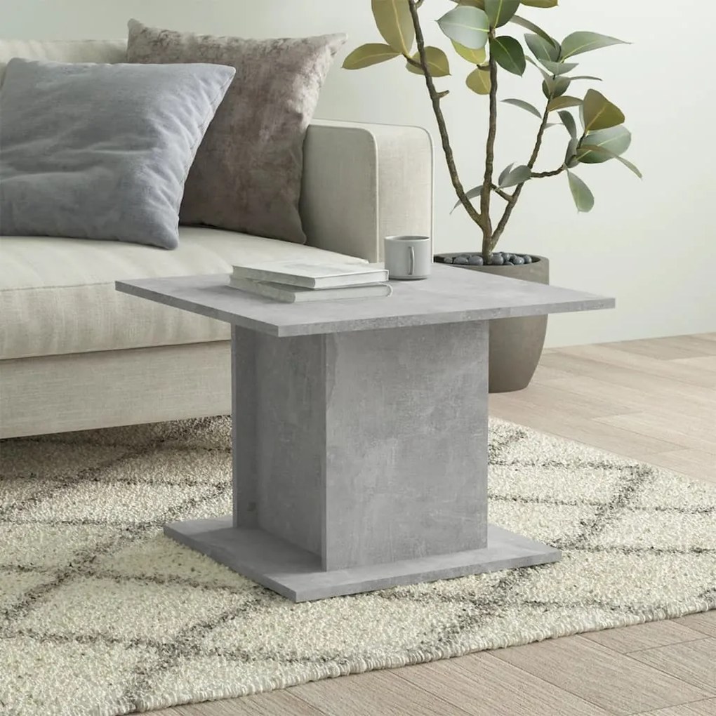 Tavolino Da Salotto Grigio Cemento 55,5x55,5x40cm İn Truciolato /