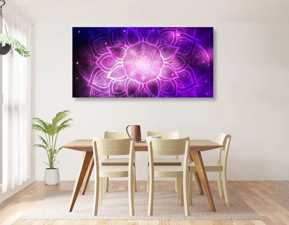 Quadro su tela – Mandala con sfondo galattico