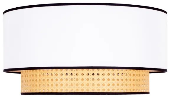 Duolla - Plafoniera BOHO 1xE27/15W/230V diametro 45 cm bianco/rattan
