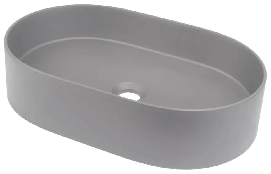 Deante CQS_SU6S - Lavabo da appoggio SILIA 35x55 cm granito/grigio metallico