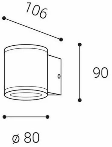 LED2 - Applique da esterno MIDO 1xGU10/50W/230V antracite IP54