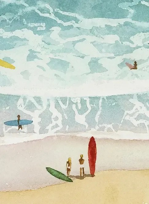 Isidore Leroy Carta da parati panoramica Surf Guethary - 4/5/6