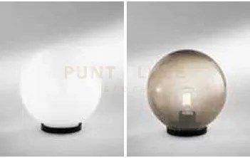 Lumetto polly sfera bianco montatura nera 1 luce attacco e27 ip44 2...
