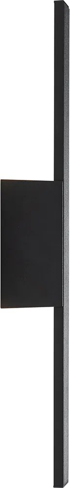 Applique da parete esterna moderna nera con LED IP54 - Jamal