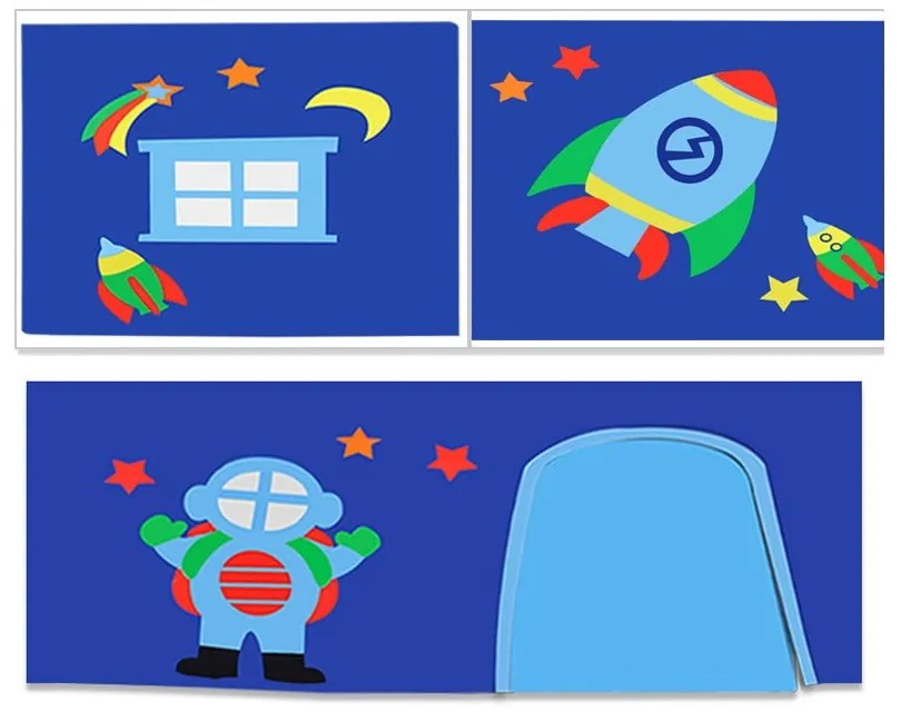 Set di 3 tende da letto in cotone Astro - Vipack