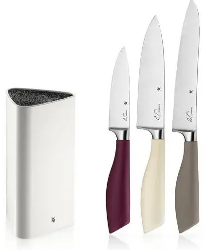 WMF - Set di coltelli da cucina con ceppo ELEMENTS, 4 pezzi