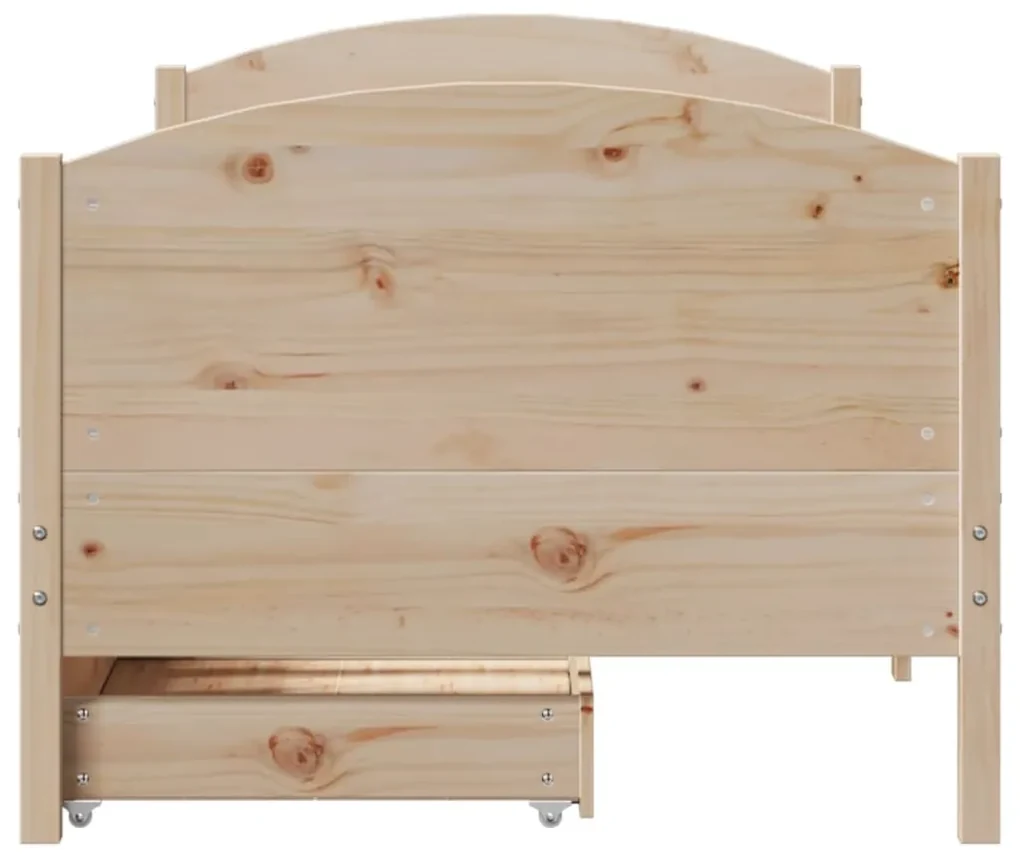 Letto senza materasso 75x190 cm in legno massello pino
