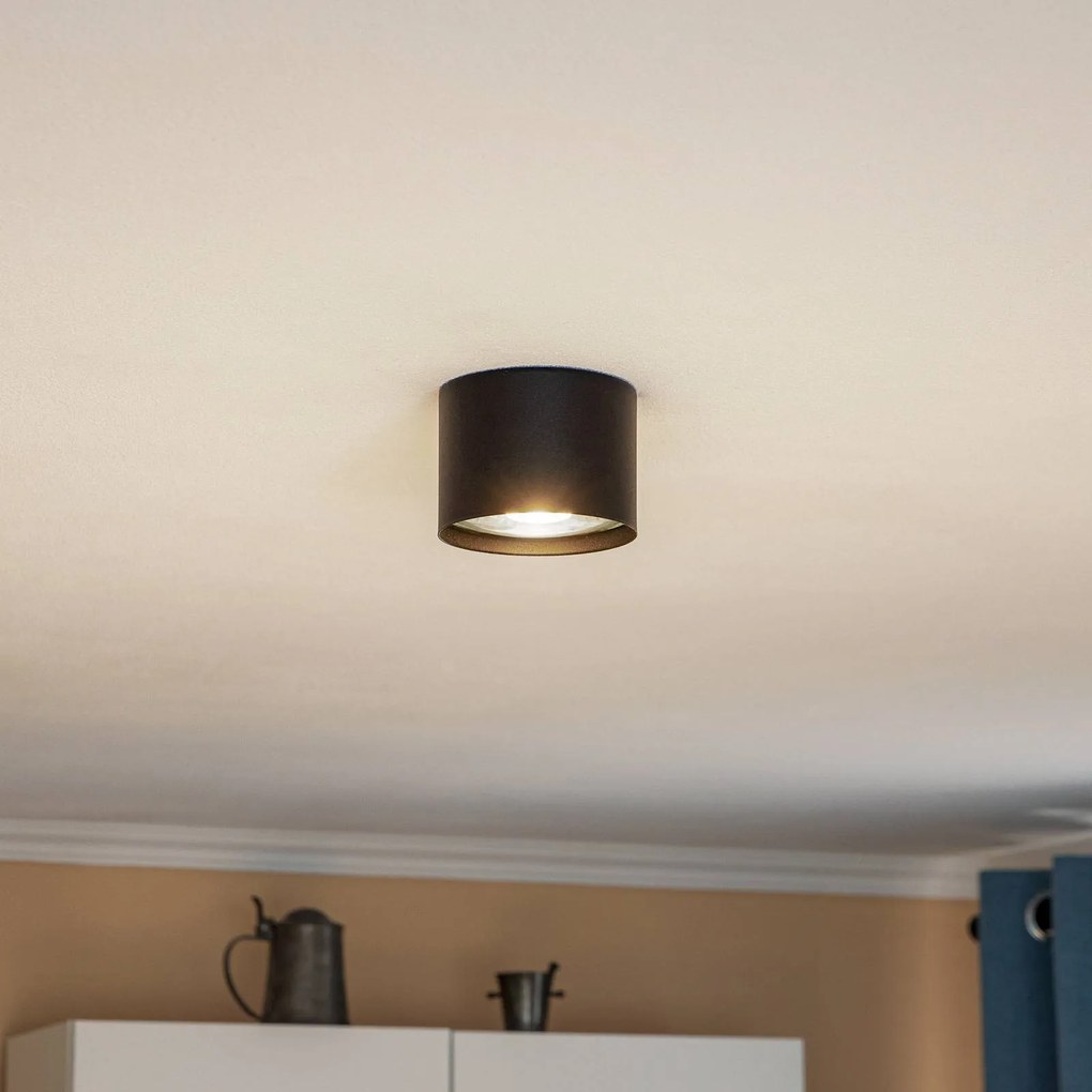 Faretto da soffitto Euluna Chloe, nero, Ø 11,5 cm acciaio rigido