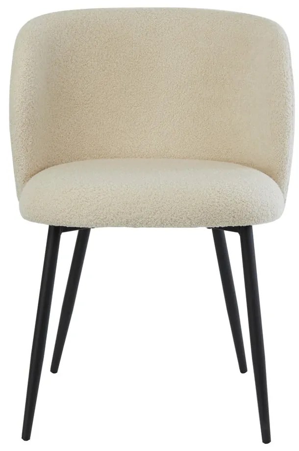 Sedia da pranzo beige in imbottito Elyna – Light &amp; Living