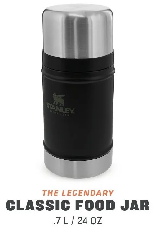 Borraccia termica nera in acciaio inox 700 ml Legendary Classic Black – Stanley