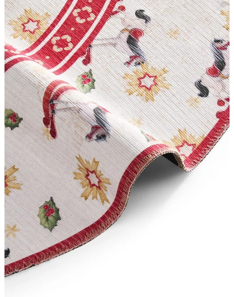 Tappeto rotondo rosso a tema natalizio ø 160 cm Toy's Delight Rocking Horse – Villeroy&Boch