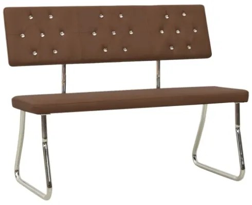Panca 110 cm Marrone in Similpelle
