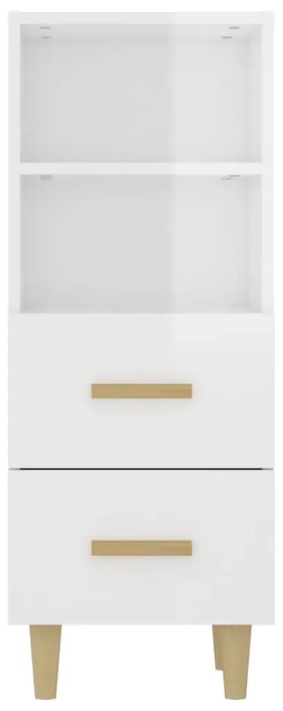 Credenza 34,5x34x90 cm in Legno Multistrato Bianco Lucido