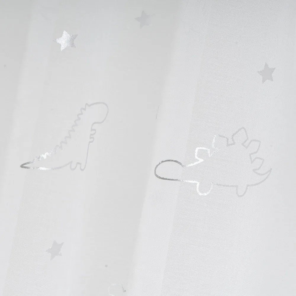 Tenda sottile bianca/argentata 140x260 cm Dinos – Casa Selección