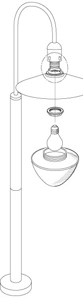 Eglo 97287 - Lampada da esterno SIRMIONE 1xE27/60W/230V