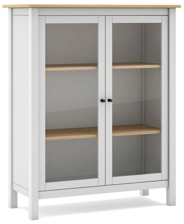 Vetrina in legno di pino bianco/naturale 90x110 cm Misti - Marckeric