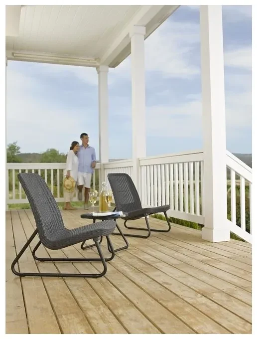 Keter Set Mobili Da Giardino Rio Patio Set Grafite | BIANO