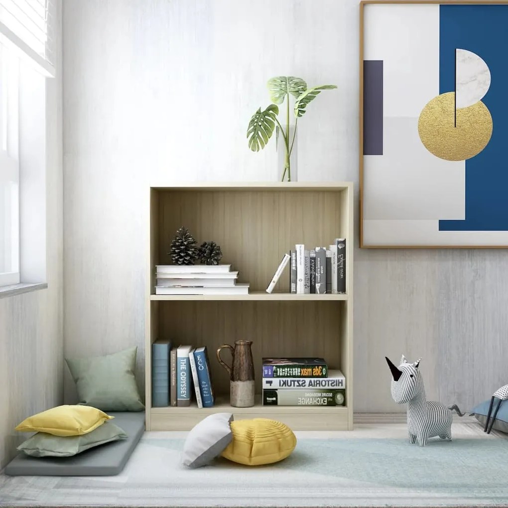 Libreria Rovere Sonoma 60x24x76 Cm İn Legno Multistrato /