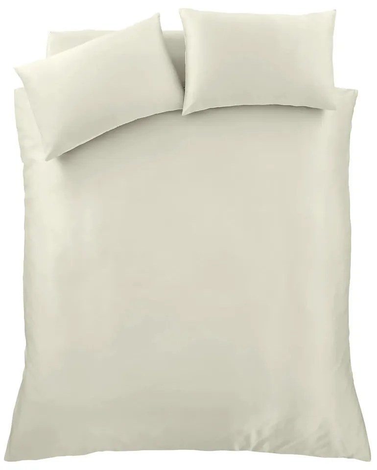 Set copripiumino e federa beige in raso di seta per letto matrimoniale 200x200 cm Silky Soft – Catherine Lansfield