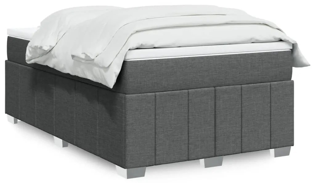 Giroletto A Molle Con Materasso Grigio Scuro 120x200 Cm Tessuto /