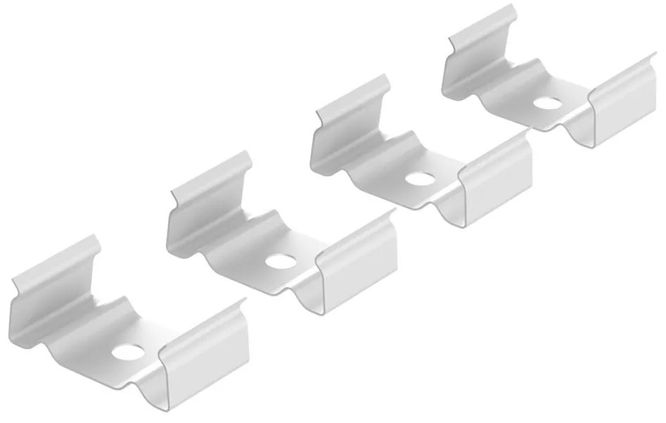 Clips di Fissaggio per Profilo Incasso per Doppia Striscia (conf. 4pz)