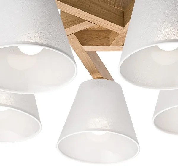 Plafoniera ANTONIO 5xE14/40W/230V rovere