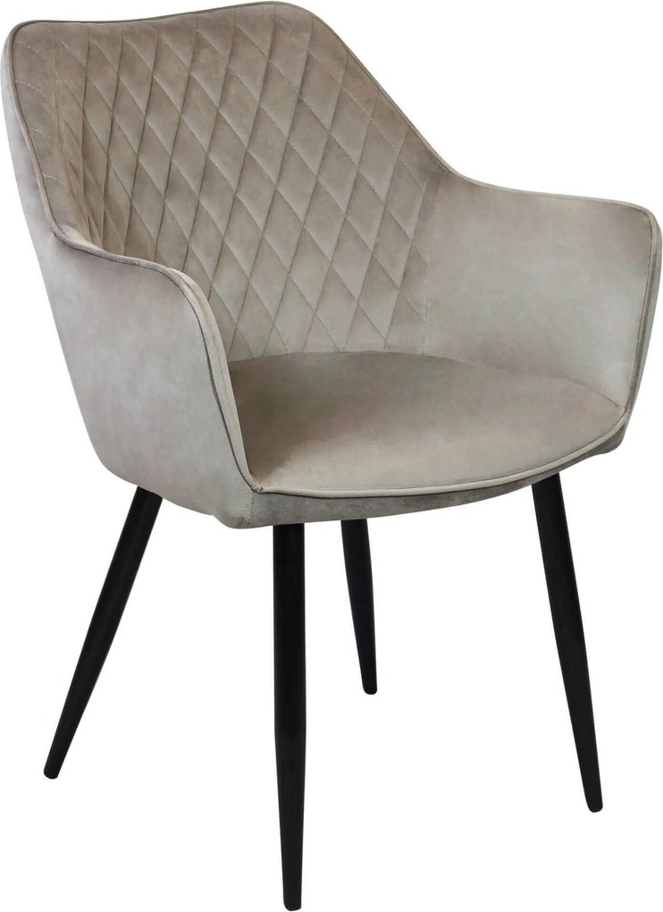 CARA - poltrona imbottita per sala da pranzo in velluto