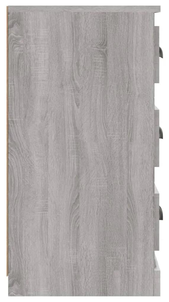 Credenze 2 pz grigio sonoma in legno multistrato