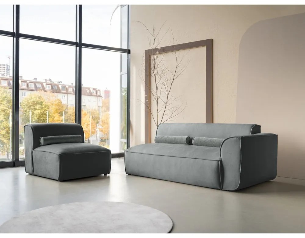 Chaise lounge componibile verde (con penisola a destra) Flex Felix – Miuform