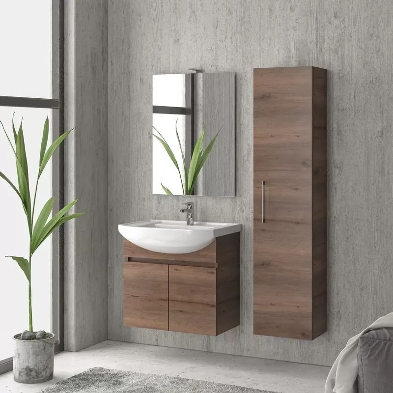 Mobile bagno 65cm sospeso con 2 ante BN-65A - KAMALU