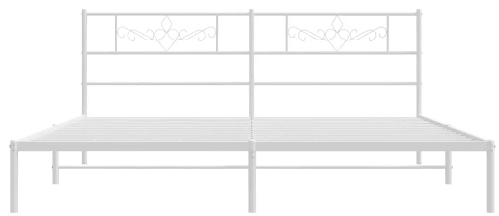 Giroletto con testiera metallo bianco 183x213 cm