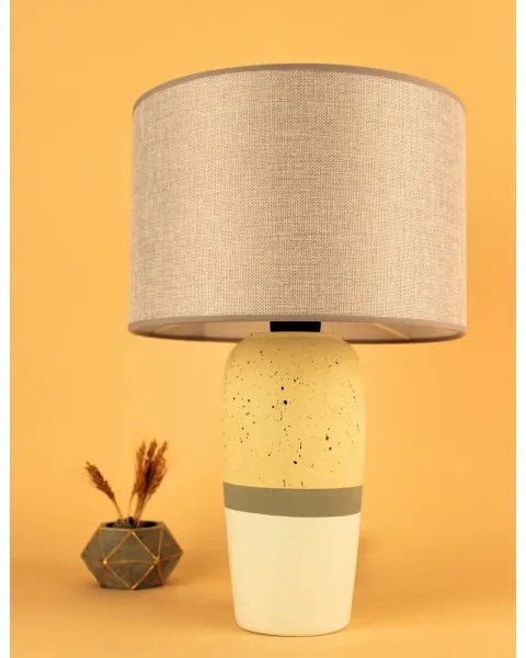 Lampada da tavolo RAMZES 1xE27/40W/230V beige/giallo