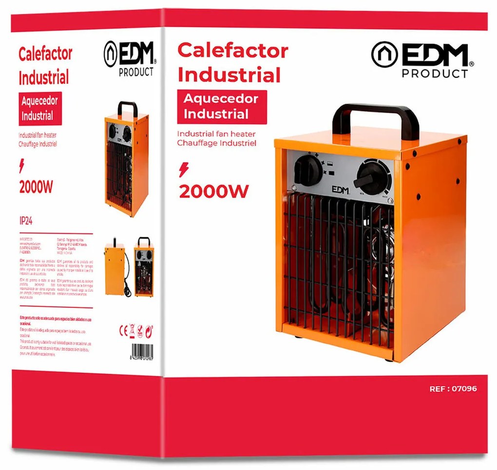 Riscaldatore industriale EDM Industry Series Arancio 1000-2000 W