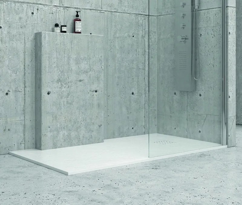 Piatto doccia pietra 100x140 colore bianco - KAMALU