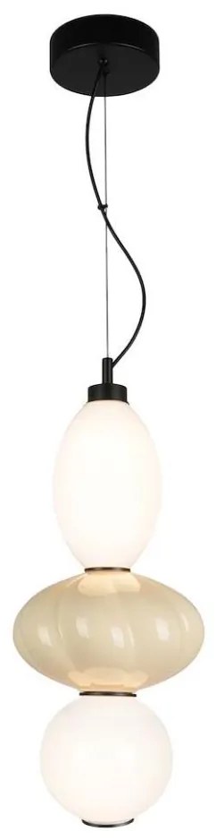 Lampadario LED a sospensione con filo ASCOLI LED/18W/230V diametro 20 cm beige
