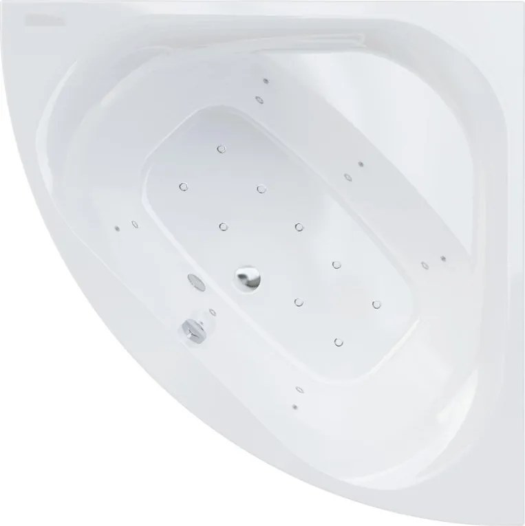 Vasca idromassaggio angolare BRISA ELEGANCE bianco 130 x 130 cm 15 bocchette SANYCCES