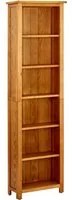 Libreria a 6 Ripiani 52x22x180 cm in Legno Massello di Rovere 331742