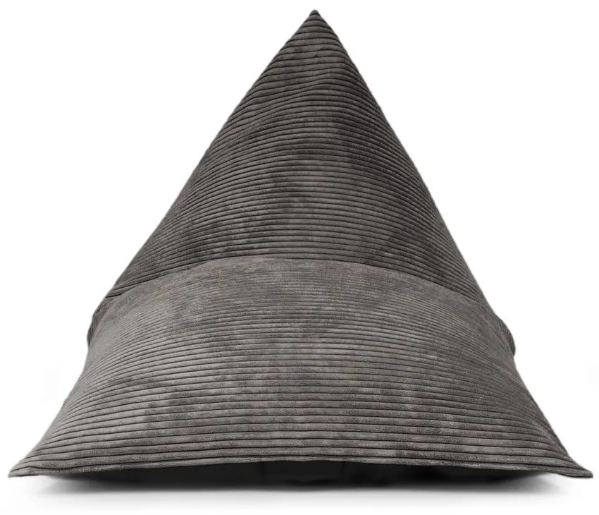 Pouf a sacco per bambini grigio scuro con rivestimento in velluto a coste Razzy – SLOWDOWN