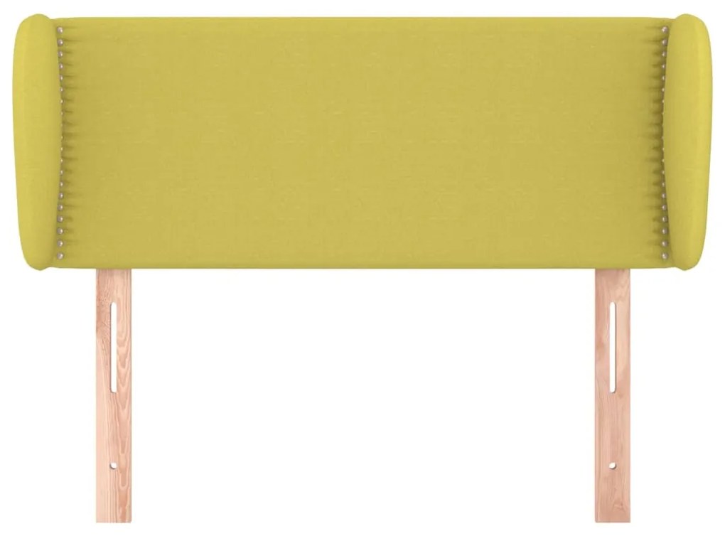 Testiera ad orecchio verde 103x23x78/88 cm in similpelle