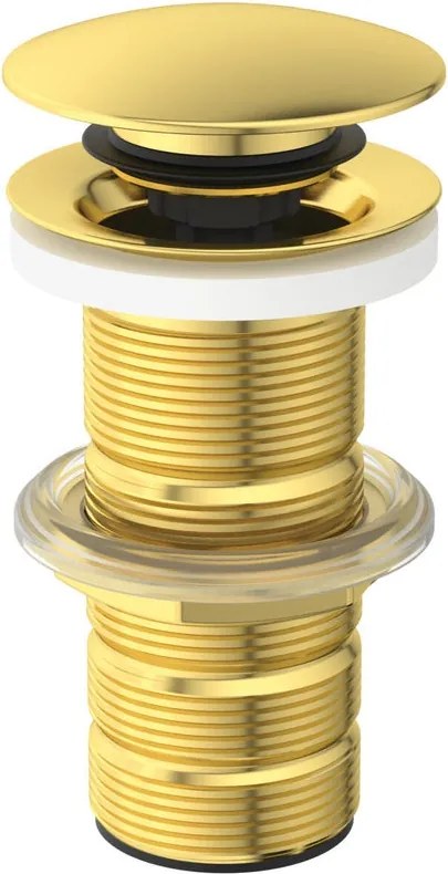 Piletta per lavabo click-clack IDEAL STANDARD attacco  1 1/4" foro Ø 62 mm in ottone dorato
