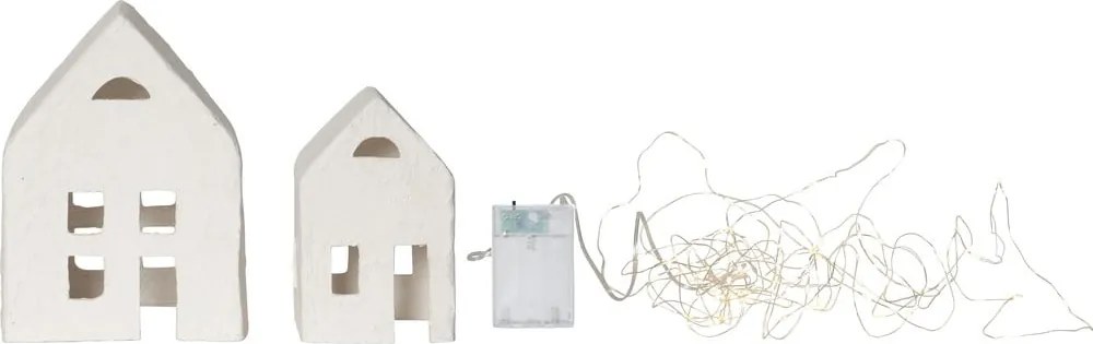 Decorazione luminosa natalizia bianca 2 pezzi Plain - Star Trading