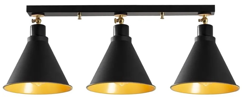Lampada da soffitto nera per 3 lampadine Short Berceste - Opviq lights
