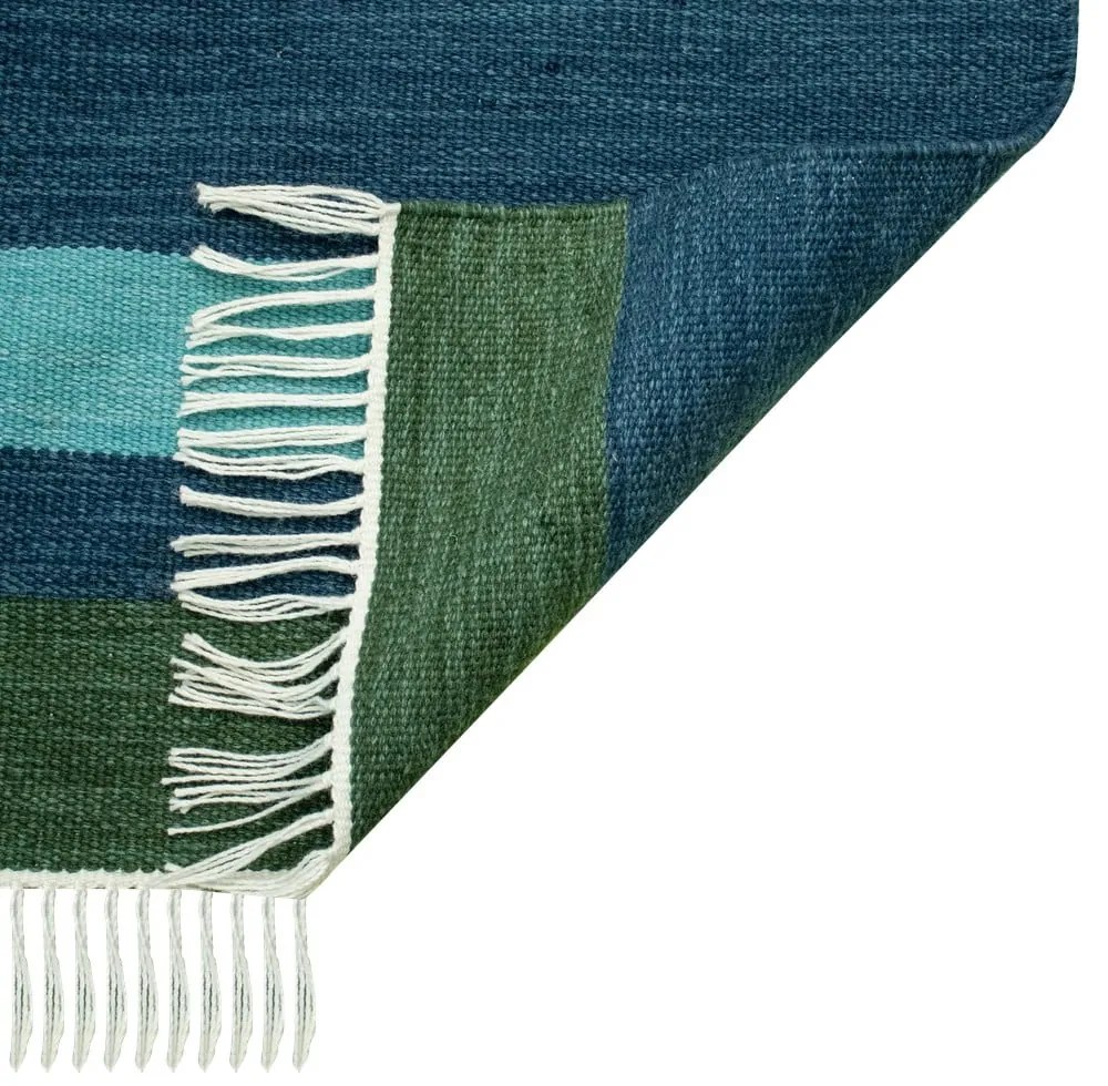 Tappeto da esterno bifacciale blu scuro in plastica riciclata , 160 x 230 cm Marlin - Green Decore