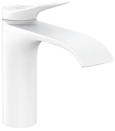 Rubinetto per lavabo a canna media Vivenis bianco verniciato opaco HANSGROHE H 20.5 cm