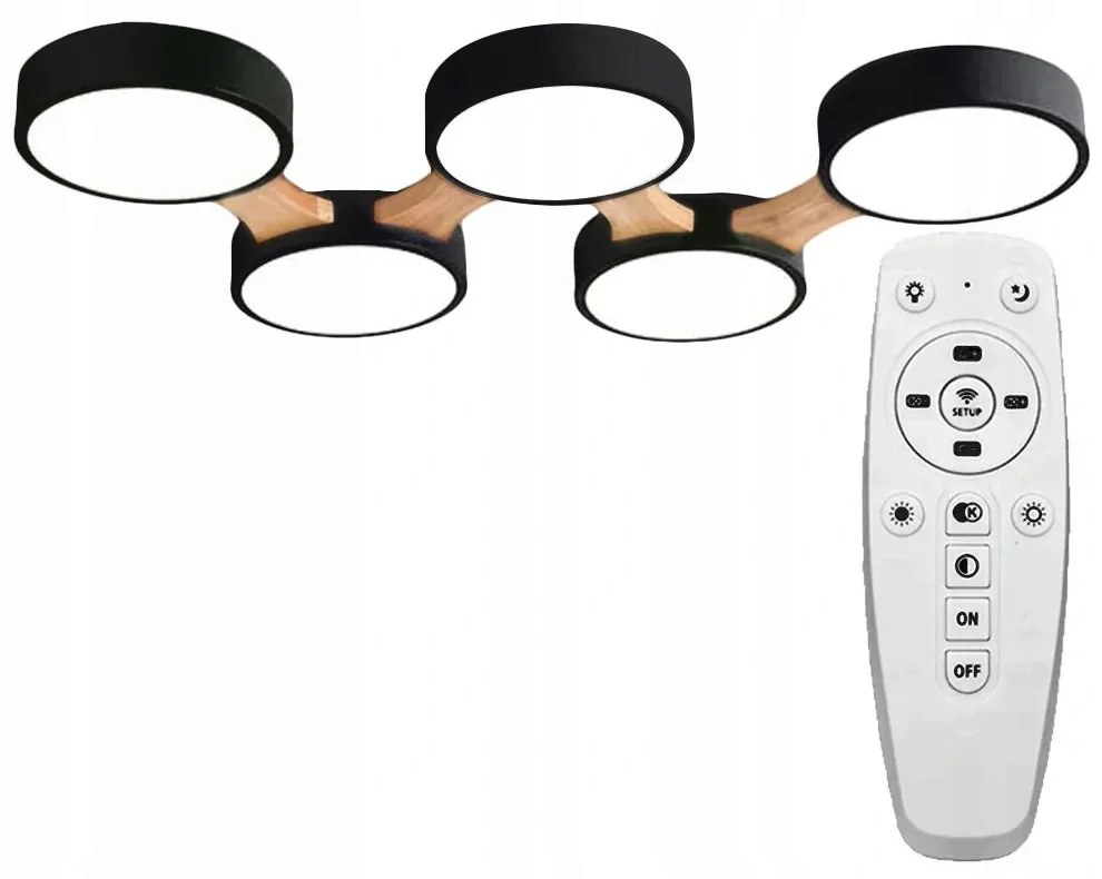 LAMPADA DA SOFFITTO BLACK NERA APP526-5C